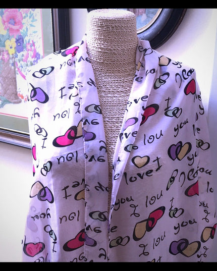 “I LOVE YOU” Silky wrap scarf sooo pretty!