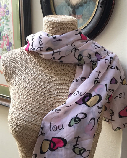 “I LOVE YOU” Silky wrap scarf sooo pretty!