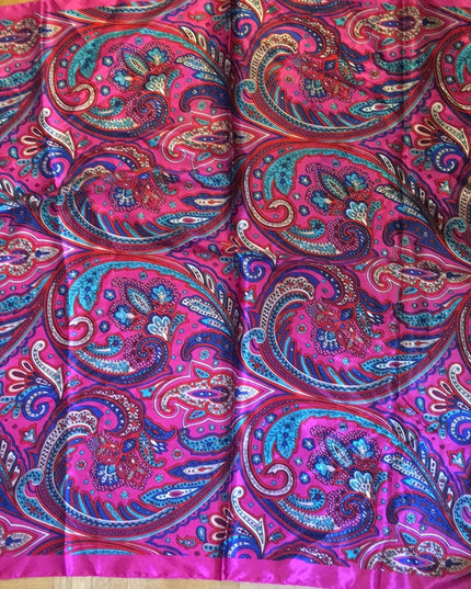 Pink Paisely Satiny scarf