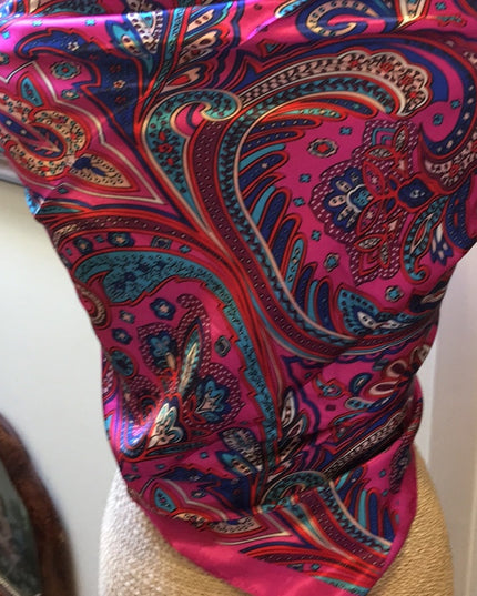 Pink Paisely Satiny scarf