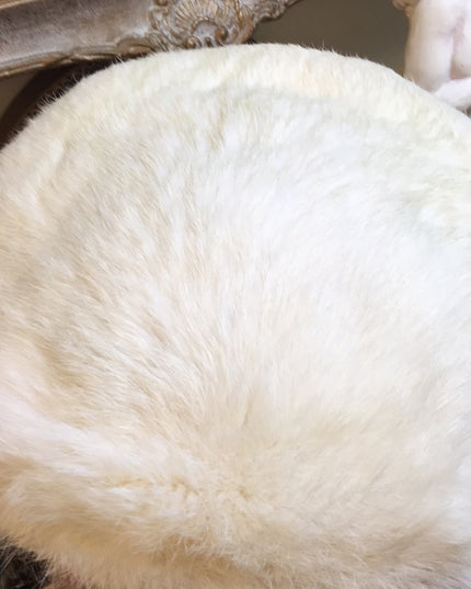 Large Vintage white Rabbit facinator 12” Hat