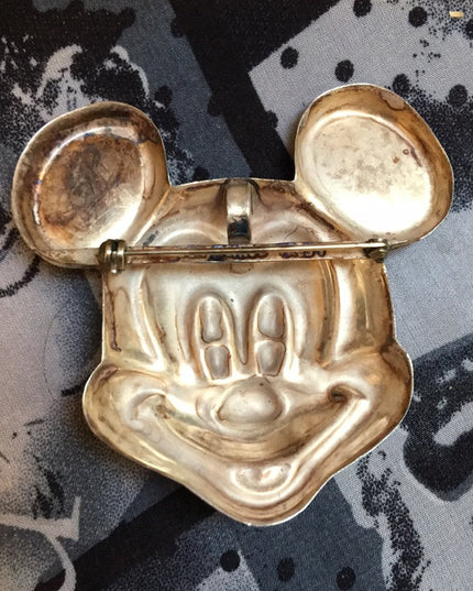 Vintage sterling Mickey Mouse brooch pendant