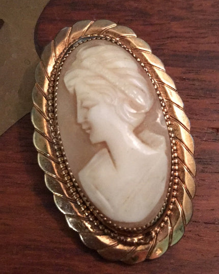 Vintage 12k GF shell Cameo Catamore Italy