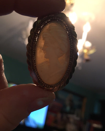 Vintage 12k GF shell Cameo Catamore Italy