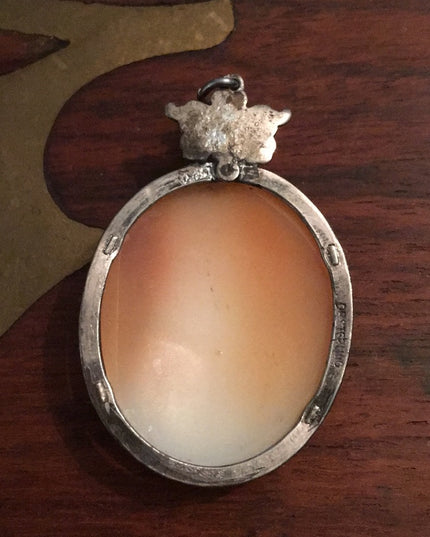 Antique sterling silver Shell Cameo Fancy