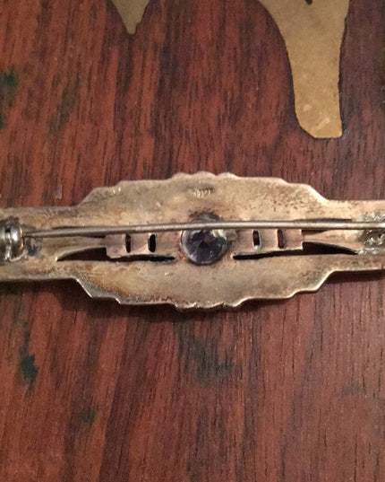 Antique Sterling 925 marcasite victorian Brooch