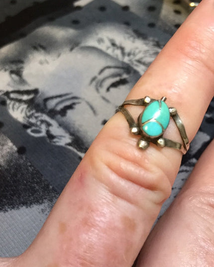 VTG sterling silver 925 turquois Turtle native american southwestern