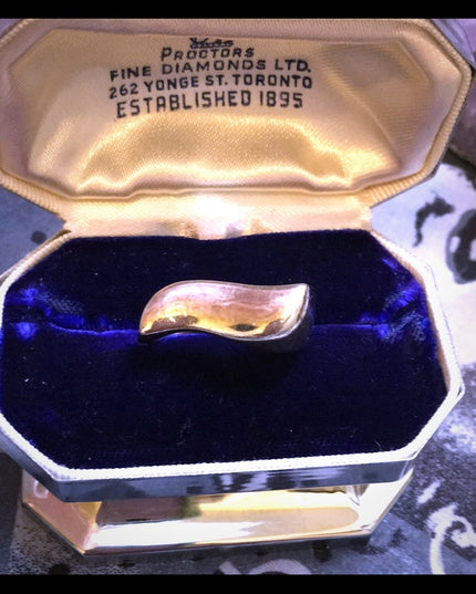 Vintage 1980s Modernist Brutalist sterling silver 925  ring