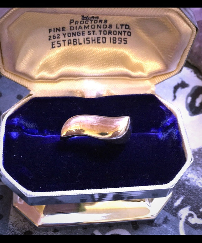 Vintage 1980s Modernist Brutalist sterling silver 925  ring