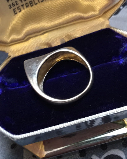 Vintage 1980s Modernist Brutalist sterling silver 925  ring