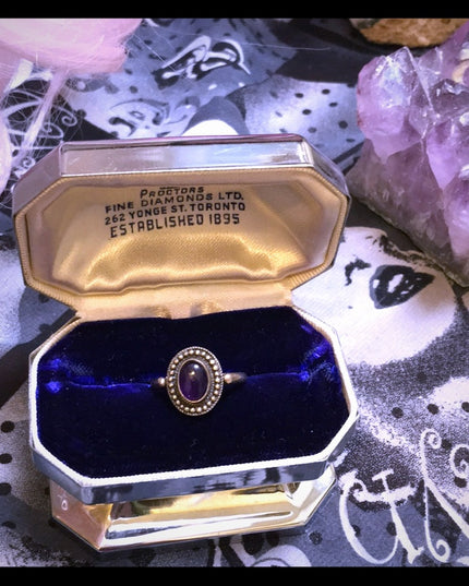 Vintage sterling silver amethyst ring