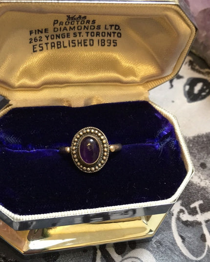 Vintage sterling silver amethyst ring