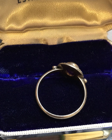 Vintage sterling silver amethyst ring