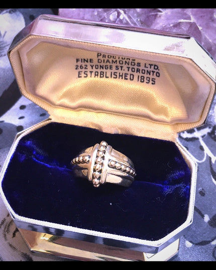 Vintage sterling 925 chunky modernist ring