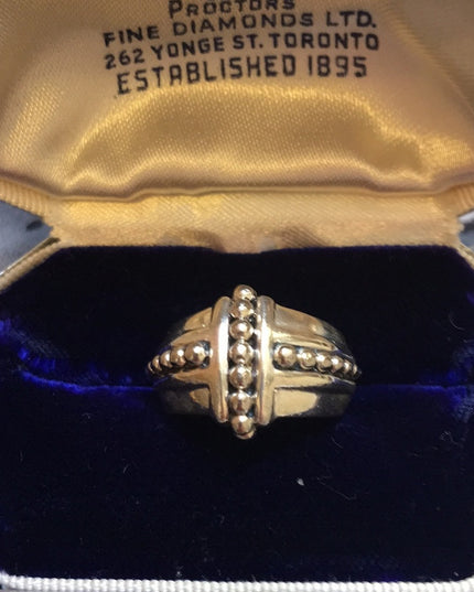Vintage sterling 925 chunky modernist ring