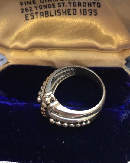Vintage sterling 925 chunky modernist ring