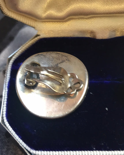 Sterling 925 chunky VTG clip on earrings