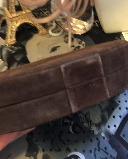 Vintage suede Mario Valentino Italy evening bag
