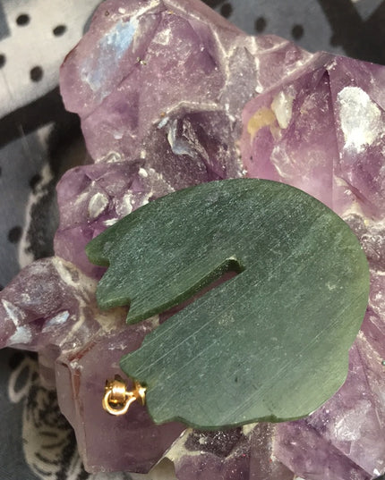 Vintage Carved jade lucky pendant