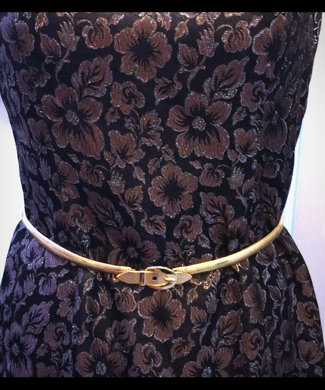 Vintage gold heavy metal Snake belt 78cm