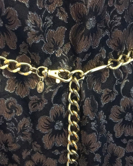 Vintage HEAVY gold metal chunky belt 100cm