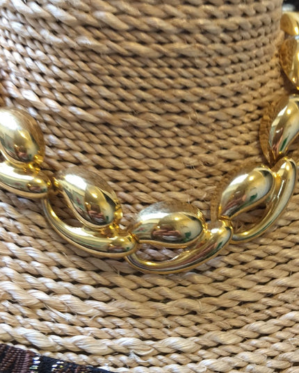 Vintage Heavy chunky gold 1980s Necklace
