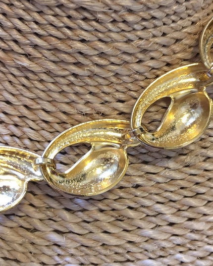 Vintage Heavy chunky gold 1980s Necklace