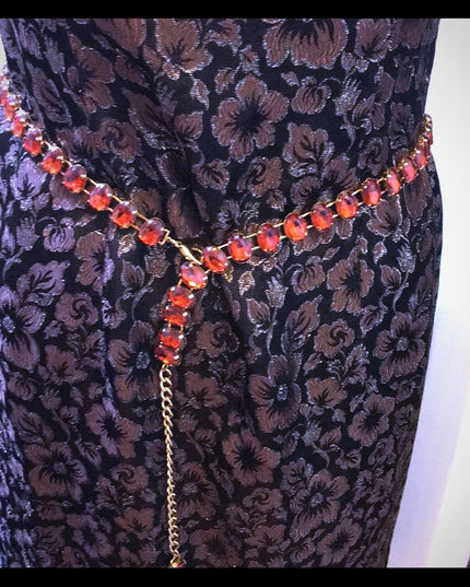 VTG Resin crystal Carmel color Metal belt