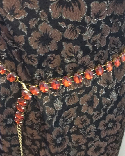 VTG Resin crystal Carmel color Metal belt