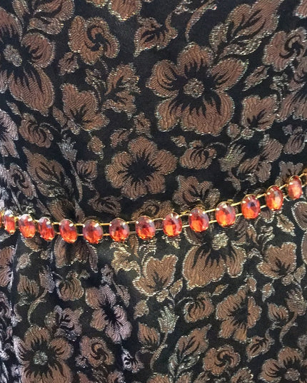 VTG Resin crystal Carmel color Metal belt