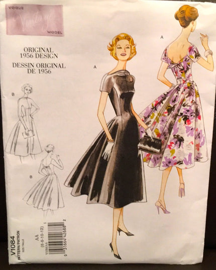 Vogue sewing pattern 1950s dress design