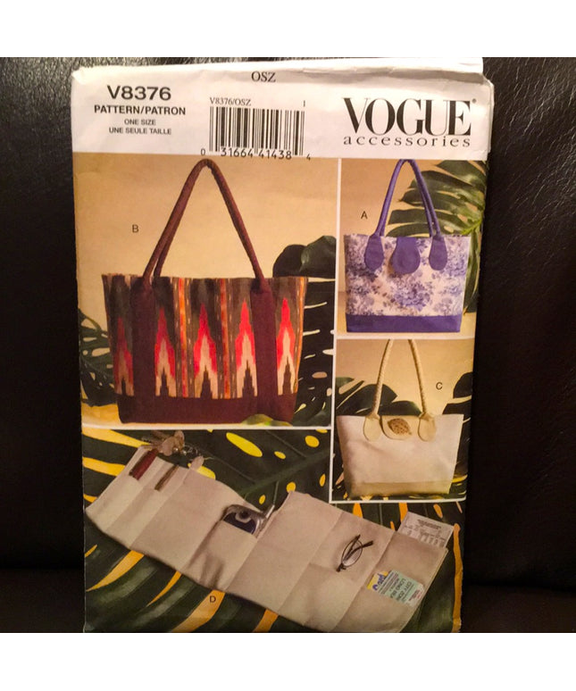 Vogue sewing pattern Totes & organizers NEW