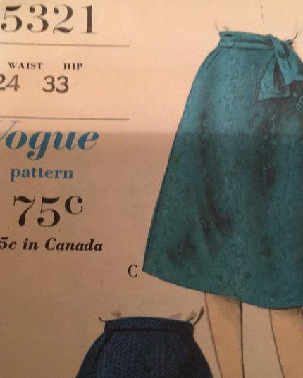 VTG Vogue 1950s Skirt pattern UNCUT