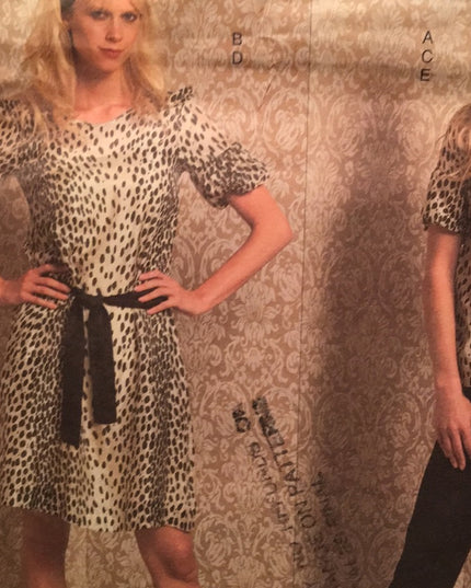 Vogue Sewing pattern DKNY top dress slip pants +