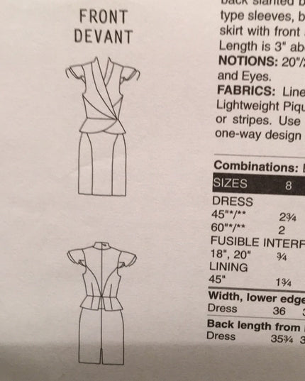 Vogue dress sewing pattern UNCUT Tracy Reese