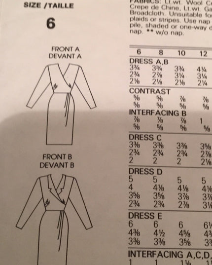 VTG Vogue dress design sewing pattern NEW