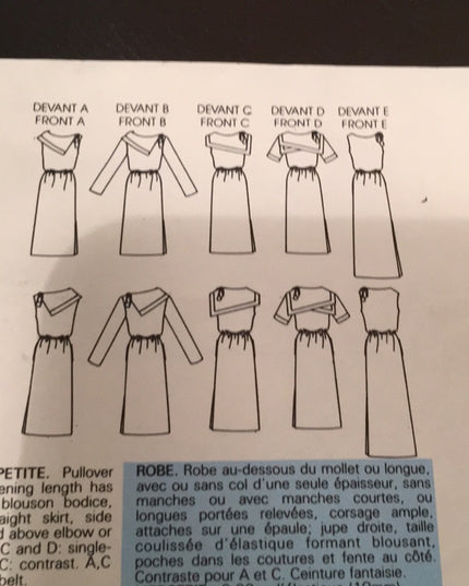 VTG Vogue Dress sewing pattern UNCUT