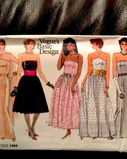 VTG Vogue party dress sewing pattern UNCUT