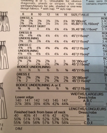 VTG Vogue party dress sewing pattern UNCUT