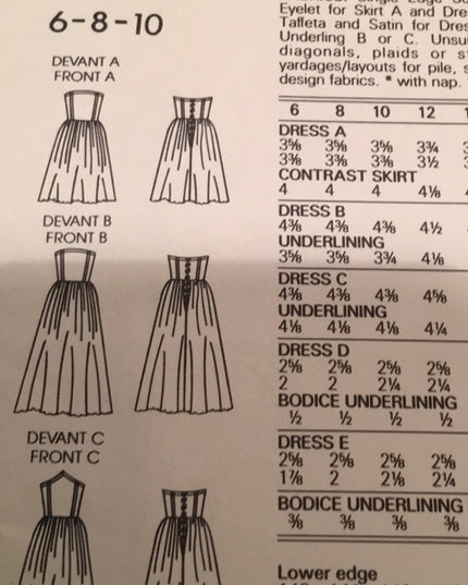 VTG Vogue party dress sewing pattern UNCUT
