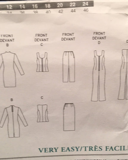 Vogue sewing pattern Dress vest Cape jumper Uncut