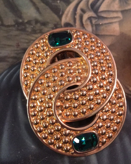 Vintage 1980s (Authentic SAL) Swarovski gold metal crystal earrings