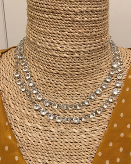 VTG Clear crystal Juliana style 2 strand necklace