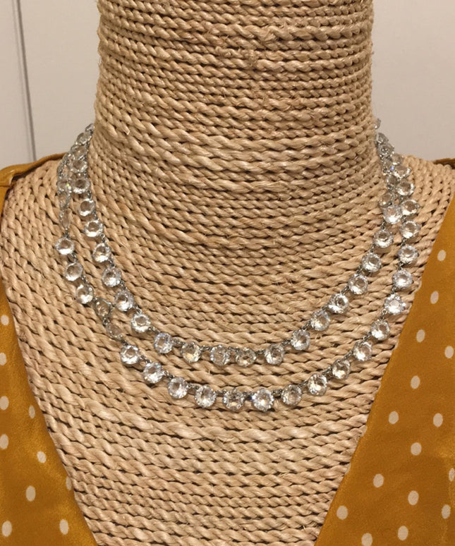 VTG Clear crystal Juliana style 2 strand necklace