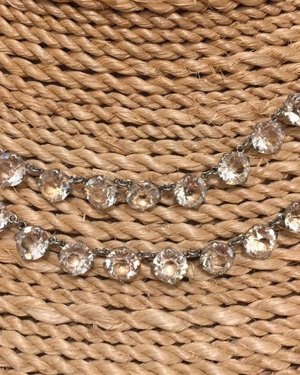 VTG Clear crystal Juliana style 2 strand necklace