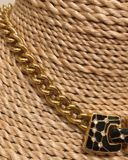 VTG Swarovski (SAL) Crystal Gold necklace