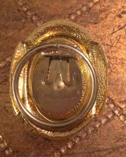 Vintage Cameo Gold tone scarf clip