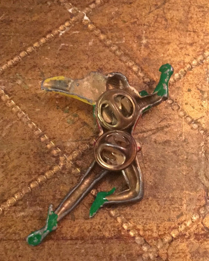 Vintage Enamel Robin ( Batman) Brooch