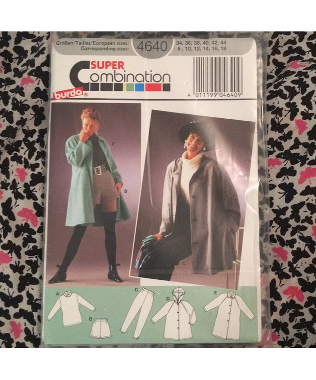 BURDA Sewing pattern Coat pants shorts UNCUT