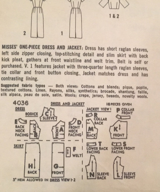 Vintage 1950s Simplicity Dress Pattern #4036 - Timeless Style Awaits